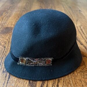 Callanan Millinery Women's One Size Black Wool Hat